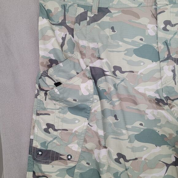 AFTCO‎ Camo Cargo Fishing Sz 42 Water Repellent Short Boat Outdoor Lightweight - Picture 5 of 13